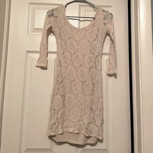 Hollister 3/4 Sleeve Dress. Cream colored, small